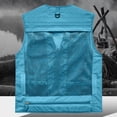 thumbnail image 3 of Big and Tall Men's Fishing Summer Vest Zip up Travel Sleeveless Cargo Jacket Outdoor Photo Hiking Hunting Work Vest with Pockets, 3 of 6