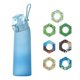 thumbnail image 1 of Botella de perfume de 700 ml, juego de botella de agua actualizada con pajita para beber de 7 cápsulas, botella de agua para exteriores, 1 of 4
