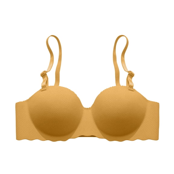 Mgmyaa Women's Seamless Push Up Bra Comfortable Breathable No Underwire Support Lift Everyday Tshirt Bra for Small Chest