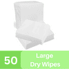 Proheal Ultra Soft Disposable Dry Wipes (50 Pack) 9.5" x 13.5" Hospital Grade Cleansing Cloths for Incontinence, Baby Care, Makeup Removal and Personal Care