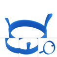 thumbnail image 4 of Moldes redondos de silicona para panqueques, huevos fritos, tortilla de cocina para herramienta de cocina (azul) Wdftyju Libre de BPA, 4 of 7