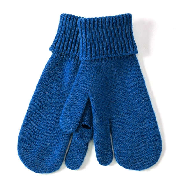 Guantes de invierno para mujer, guantes todo incluido sin dedos tejidos de lana cálida con dedos de pantalla táctil 1113