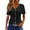 A-Black353, variant on Women's Eyelet Blouse Short Sleeve V Neck Shirt Lightweight Breathable Casual Daily Wear Tops