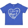 thumbnail image 3 of Inktastic I Love My Mom and Dad in White Chalk Heart Boys or Girls Toddler T-Shirt, 3 of 5