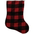 thumbnail image 4 of Northlight 23" Black and Red Rustic Buffalo Plaid Christmas Stocking, 4 of 6