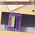 thumbnail image 5 of ZDWQFA 10.1" x 7.2" x 1.6" Zipper Binders with Clear Window, Purple, 5 of 7