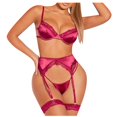 thumbnail image 2 of LSLJS Lace Sace Split Sexy Underwear 4-Piece Underwear Set (With Underwire), Lingerie Sets, 2 of 5