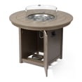 thumbnail image 4 of WestinTrends Helios 47" Modern Outdoor Patio Propane Round Counter Height Fire Pit Table (Rocks Not Included), Weathered Wood, 4 of 14