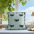 thumbnail image 4 of OAVQHLG3B Bow Pillow Cover 18x18, Throw Pillow Case with Ribbon Pattern, Pastel Aesthetic Cushion for Bedroom, Couch or Women Room Decor, 4 of 6