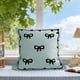 thumbnail image 4 of Funda de almohada con lazo | Funda de almohada decorativa de tela flocada | Cojín para sofá cama de 45 x 45 cm | Cremallera desmontable | Para uso en interiores y exteriores, 4 of 6