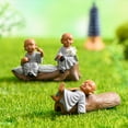 thumbnail image 3 of Buddha Monks Statues Miniature Figurines Showpiece for Wall Shelf Table Desktop Car Dashboard Decoration Home Office Decor (Set of 5), 3 of 8