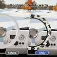 thumbnail image 5 of HUIACONG Dog Paw Prints Golf Cart Steerings Wheels Covers 14" Easy to Install Unversial Golf Steering Wheel Cover Flannel Fabric Warm Fashion Interior Covers for EZGO Club Cars, 5 of 7