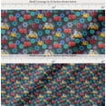 thumbnail image 2 of Soimoi Cotton Voile Fabric Artistic Floral & School Bus Kids Print Fabric by Yard 42 Inch Wide, 2 of 7