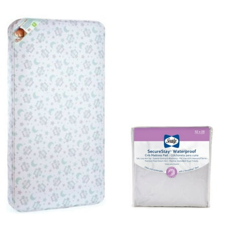 Kolcraft Crib/Toddler Mattress with BONUS Sealy Crib Mattress Pad