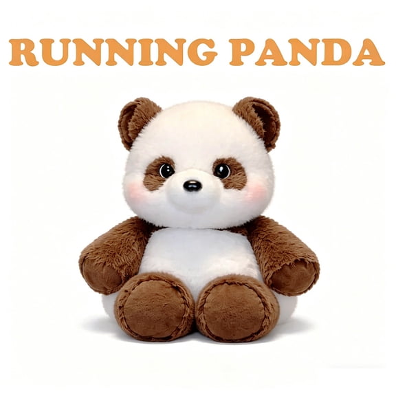Running Panda Stuffed Animal, Pookie Mini Panda Plushie, Ultra Soft Premium PP Cotton Fluffy Panda Doll, Trendy Desktop & Bag Decor Gift A