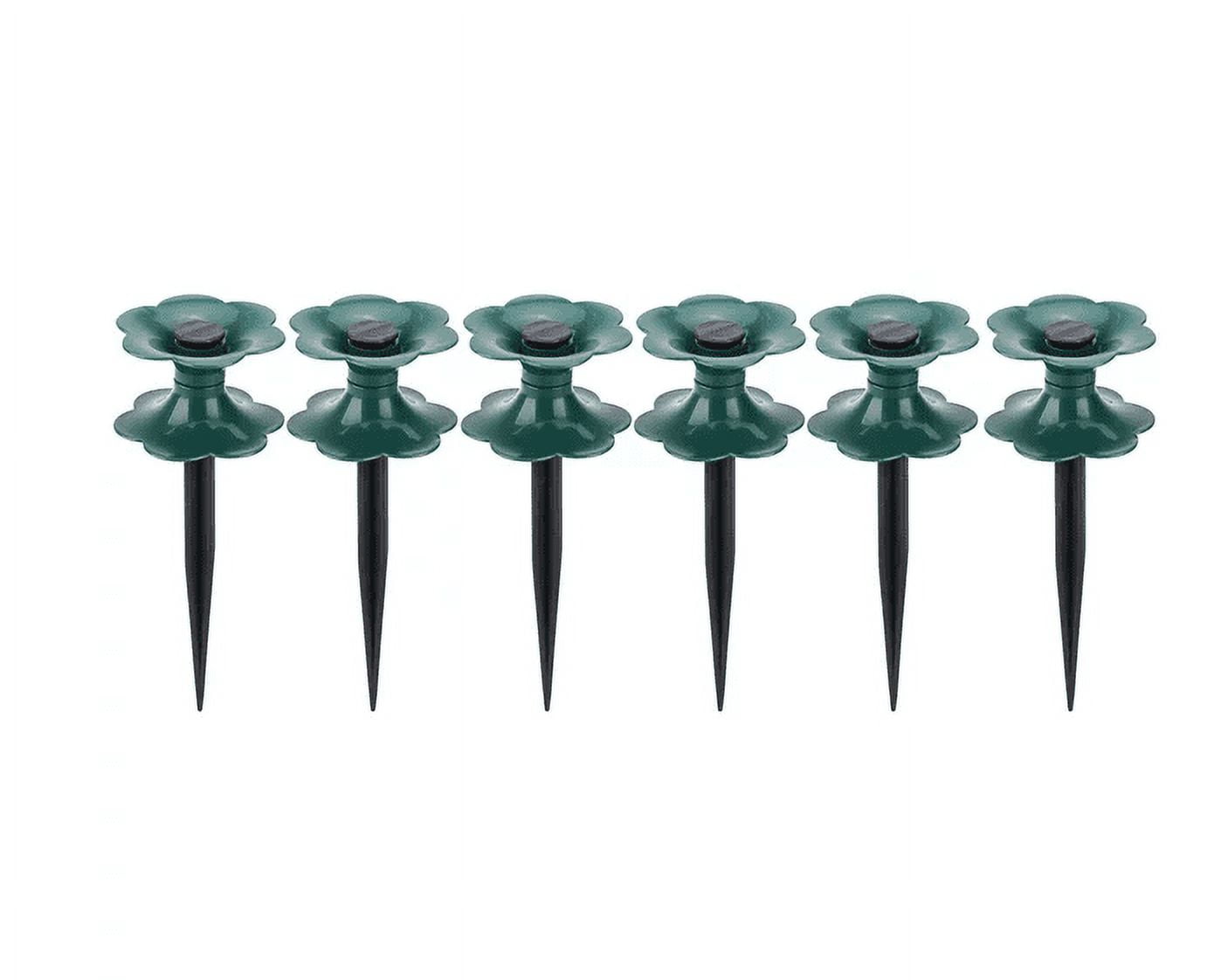 (Clearance) BNNG 6 PCS Garden Hose Guide Spike,Hose Guide Stake Hose Roller Guide,Keep Flowering Hose Out of Flower Beds,Rustproof Coated Garden Hose Stake for Yard,Lawn Hose Roller Support