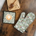 thumbnail image 5 of Maltese Dog and Flower Floral Kitchen Oven Mitt and Pot Holder Sets 2 Pcs for Baking, Cooking and Grilling, Heat Resistant Up To 392 °F, 5 of 7