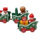 thumbnail image 5 of Matsuzay Decoración de árbol de Navidad de tren pequeño de cuatro secciones de de Navidad El regalo de juguete temático de Navidad perfecto Kits de decoración para fiestas verde Matsuzay HA042992-02, 5 of 6