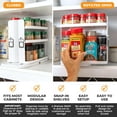 thumbnail image 4 of Cabinet Caddy SNAP! Spice Rack Organizer for Kitchen Cabinet, Medicine Cabinet, Adjustable Shelves, 4 of 10