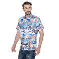 thumbnail image 5 of LA LEELA Men's Hawaiian Shirts Short Sleeve Button Down Shirt Men's Hawaii Shirts Boho Vacation Summer Beach Shirts for Men S Water Surf, Multicolor, 5 of 6