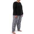 thumbnail image 2 of Fruit of the Loom Women's Beyond Soft Long Sleeve Top & Fleece Bottom Pajama Set, Sizes S-4X, 2 of 13