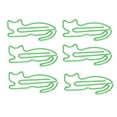 thumbnail image 1 of 100 Pcs Mignons Trombones Animal en Forme de Signet Amusant Document d'Organisation Clips Drôle Signet Planificateur Clips Vert, 1 of 14