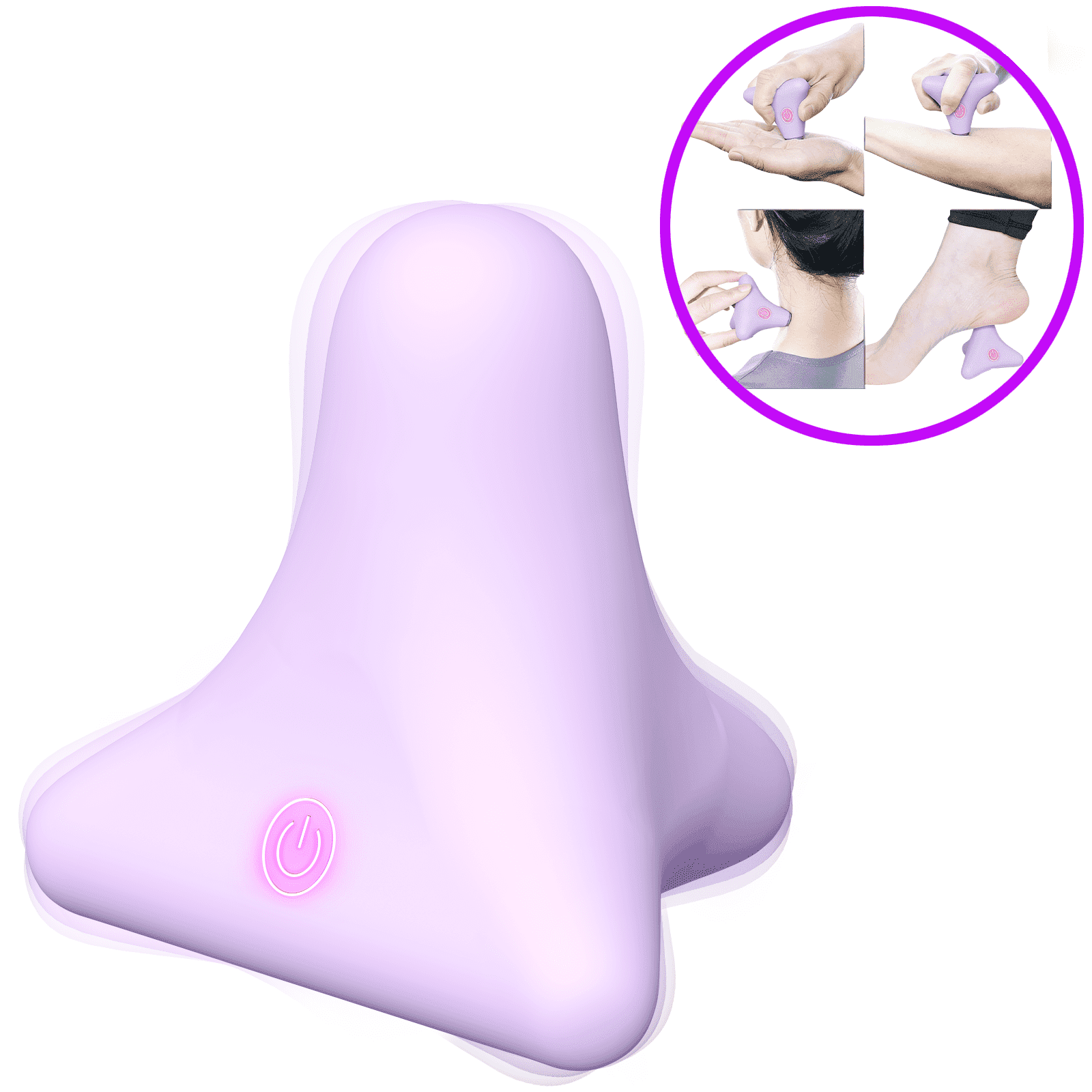 Manual Trigger Point Massage Tool, Small Massager Ball for Deep Tissue Myofascial Release Physical Therapy Plantar Fasciitis Pain Relief Muscle Knot Psoas Hip Flexor Iliacus Release