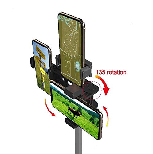 Multiple Phone Bracket Set for YouTube Video or Live Streaming. Compatible with Mounting Smartphones, Ring Lights and Microphones to Tripods, Monopods, Selfie Sticks or Even Bike Handle Bars