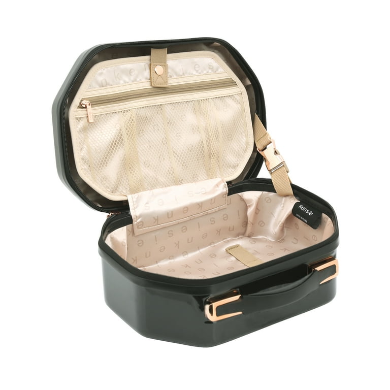 2-Piece PUICHE Jewel Vanity Case & Carry on Luggage Set - Black - Each