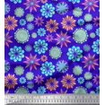 thumbnail image 1 of Soimoi Blue Georgette Viscose Fabric Multicolor Mandala Print Fabric by Yard 42 Inch Wide, 1 of 3