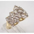 thumbnail image 2 of 3Ct Round Cut Lab Created Diamond Cluster Women Engagement Band Ring 14K Yellow Gold Plated 925 Silver, 2 of 5