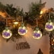 thumbnail image 5 of Adornos de Navidad para bola de hortensia | Decoración de lámpara de araña transparente y luminosa | Material de vidrio | Brillo ajustable | LED de ahorro energético | 8x7,5cm | Rosa Púrpura Verde, 5 of 6