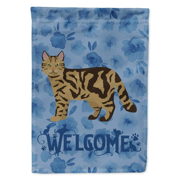 Carolines Treasures CK4972CHF Scottish Straight 2 Cat Welcome Flag Canvas House Size Large multicolor