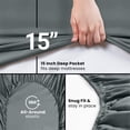 thumbnail image 3 of Sábana bajera Utopia Bedding Queen, 153 x 203 cm, color gris, 3 of 8