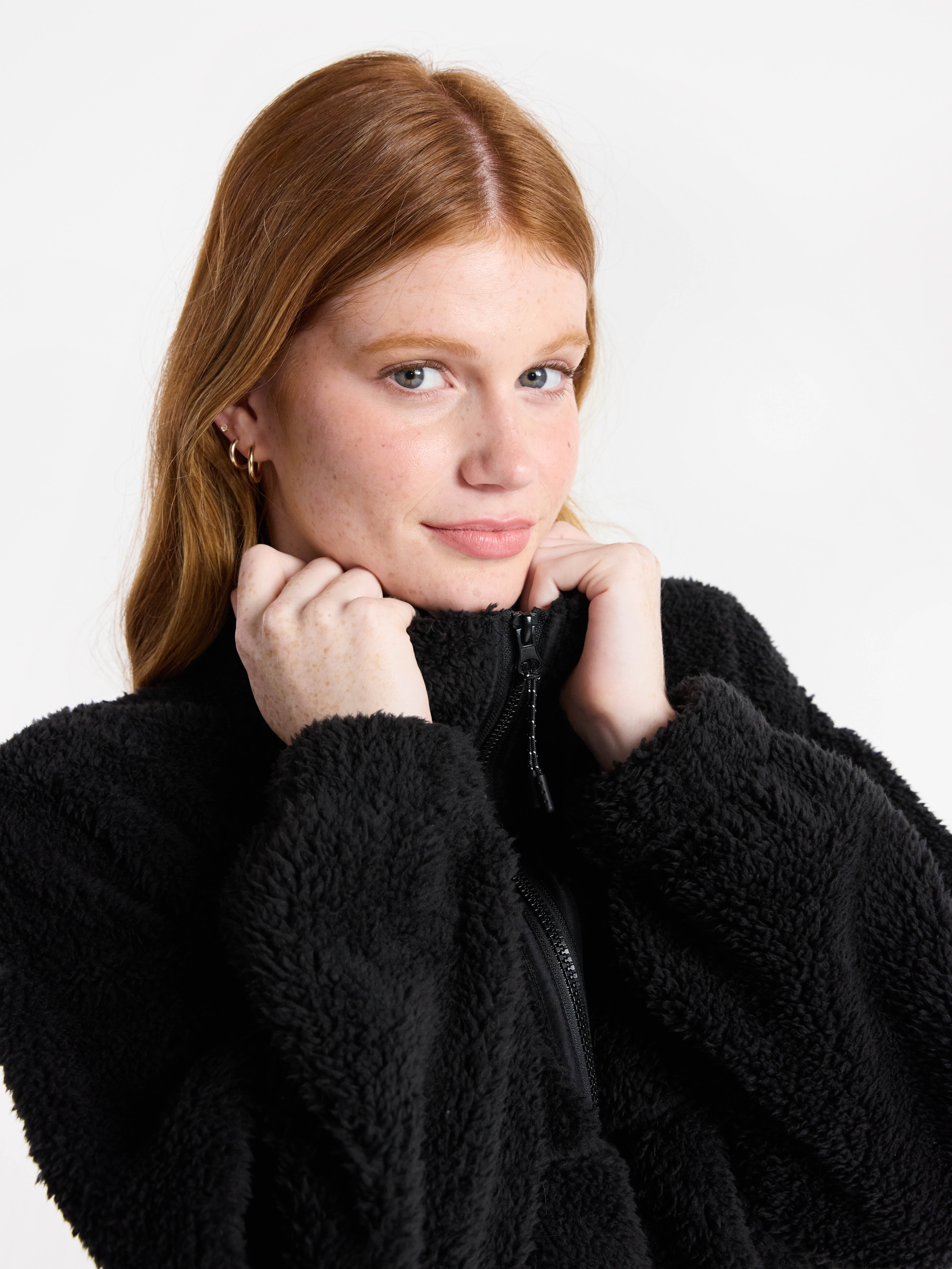 Plush Half-Zip Pullover, Women's and Plus - image 4