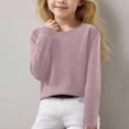 thumbnail image 4 of EnJoCho Lightweight Sweaters For Girls Cute Crew Neck Soft Knit Pullovers Teens Casual Loose Spring Long Sleeve Tops 5-15 Years, 4 of 9