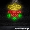 thumbnail image 3 of Handmadetneonsign Mexican Food Neon Sign, Mexican Sombrero Hat Wall Art, Mexican Restaurant Wall Decor 040668, 3 of 5