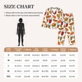 thumbnail image 4 of Pajama Sets for Women 2 Pcs, hot dog burger Button Down Long Sleeve Sleepwear Lounge PJ Sets, 4 of 6