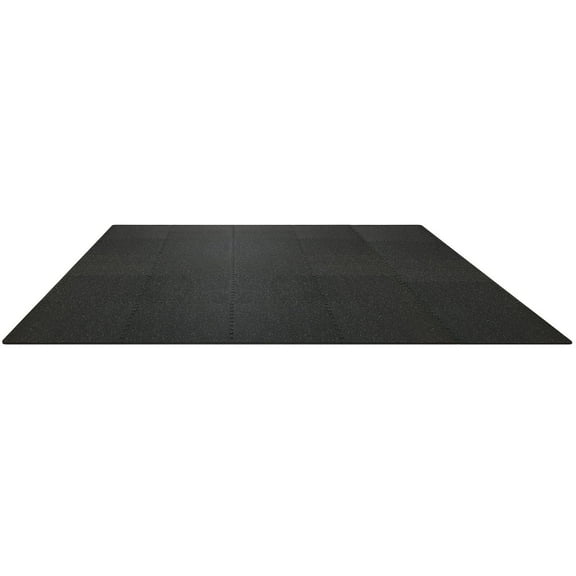 25 PCS 1/2 inch Thick Gym Floor Mats, 24" x 24" EVA Foam & Rubber Top Interlocking Workout Floor Mats with 100 sq.ft Coverage, Waterproof Exercise Puzzle Flooring for Gym, Home, Garage, Basement,