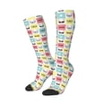 thumbnail image 2 of Fotbe Cute French Bulldog print Women's Men's Novelty Crew Socks Cotton Socks Knee High Socks for Walking,Running,Nurses,Pregnancy, 2 of 9