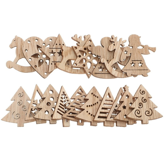 KONTONTY Wood Cutouts Unfinished Christmas Cutouts 54Pcs
