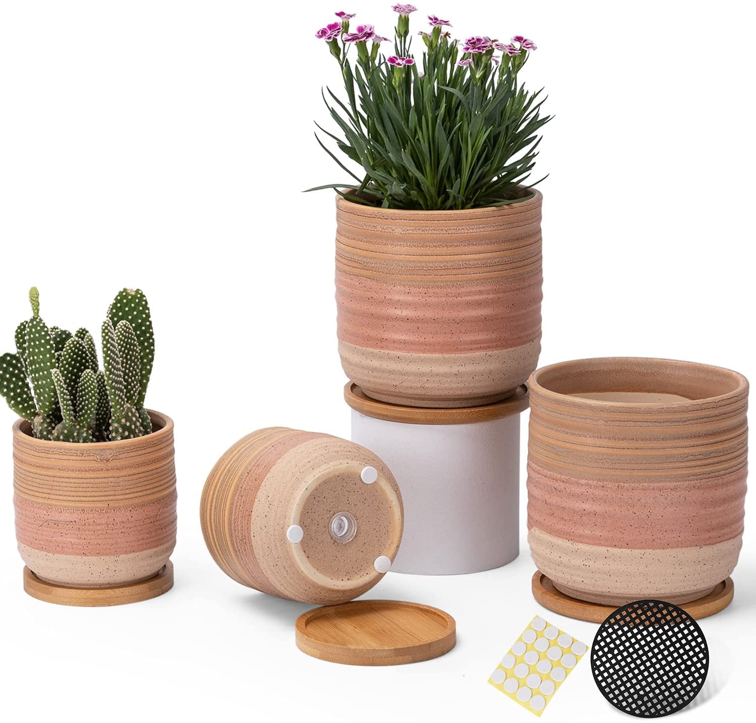 Boho Decor Plant Pot With Drainage Tulip Shape Concrete Planter The Gradient Collection