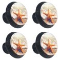 thumbnail image 2 of 4 Pcs Starfish Knobs for Kitchen Cabinet Cupboard Dresser Bookcase Drawer Pulls Handles Round Home Decor, 2 of 8