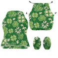 thumbnail image 5 of SCRAWLGOD St. Patrick's Day Four Leaf Clover Beige Green 4 Pieces Gaming Chair Covers Slipcovers Non-Slip Gamer Chair Cover Washable Stretch Rotating Armchair Covers with Armrest Covers, 5 of 7