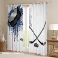 thumbnail image 2 of Homewish Kids Teens Ice Hockey Blackout Curtains Set of 2 (52x84 Each),Sport Gamer Window Curtains,Abstract Graffiti Splash Curtains and Drapes,Breathable Home Decor, 2 of 6