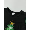 thumbnail image 4 of Conjunto de pijamas navideños familiares a juego con estampado de árbol, letras y cuadros. Pijamas de vacaciones para papá, mamá y niños., 4 of 9