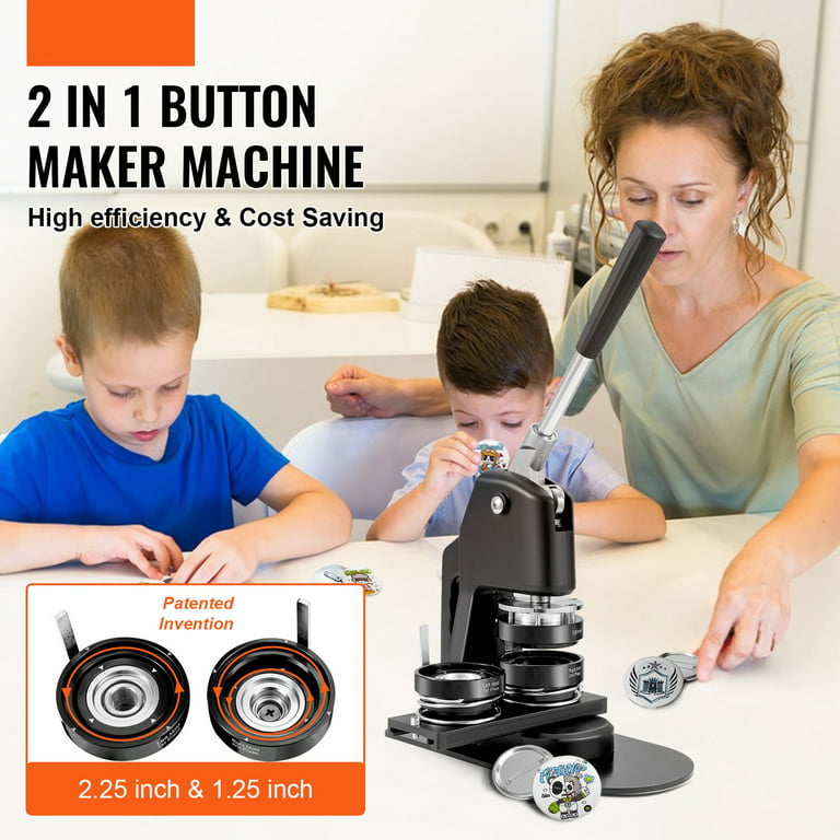 Button Maker Machine Multiple Sizes, 1+1.25+2.25 inch DIY Button