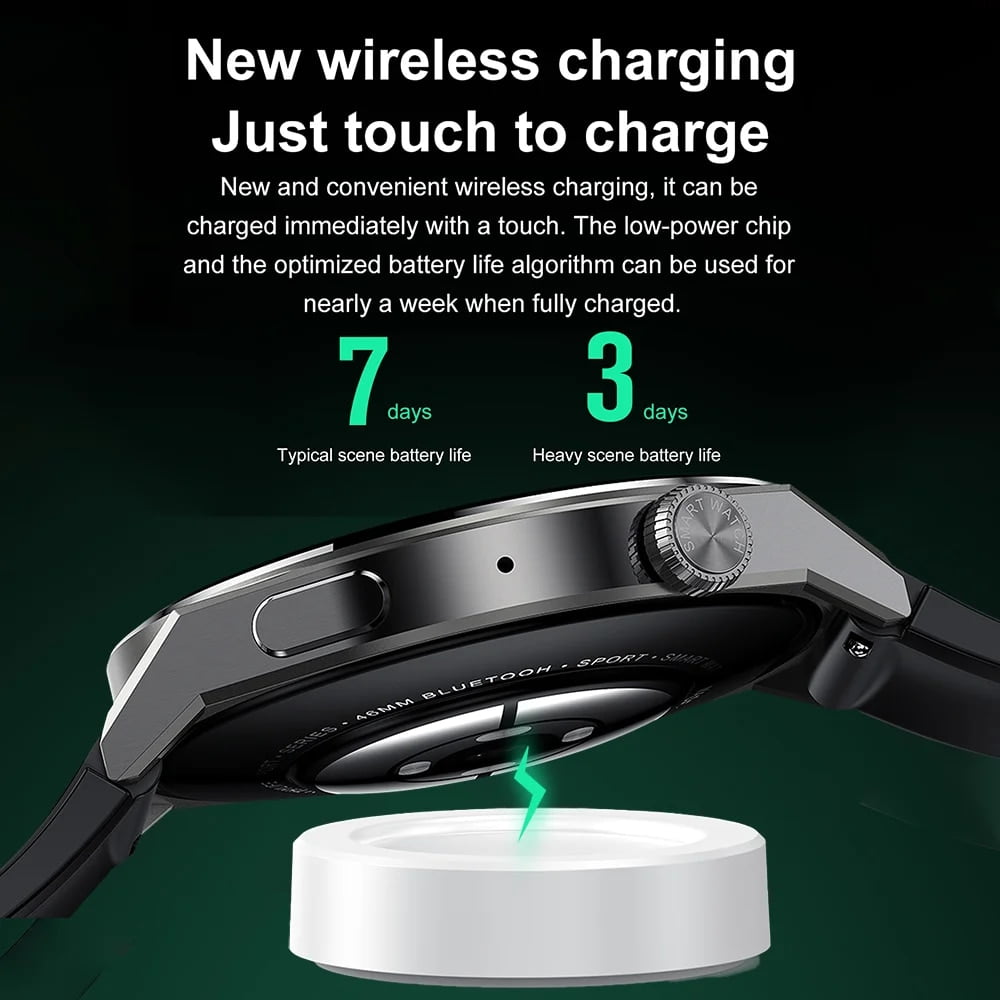 For Huawei Xiaomi GT3 Pro Smart Watch Men AMOLED 390 390 HD Screen Heart Rate Bluetooth Call IP68 Waterproof SmartWatch 2023 New