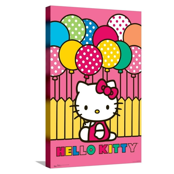 Hello Kitty: 19 Core Balloon Canvas Wall Poster, 14.725" x 22.375"