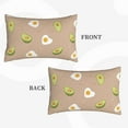 thumbnail image 2 of Sikiie Egg and Avocado Print Plush Pillow Cover, Wrinkle-proof and Stain-resistant Pillow Protector without Pillow Core, Home Decoration-14"x20", 2 of 6